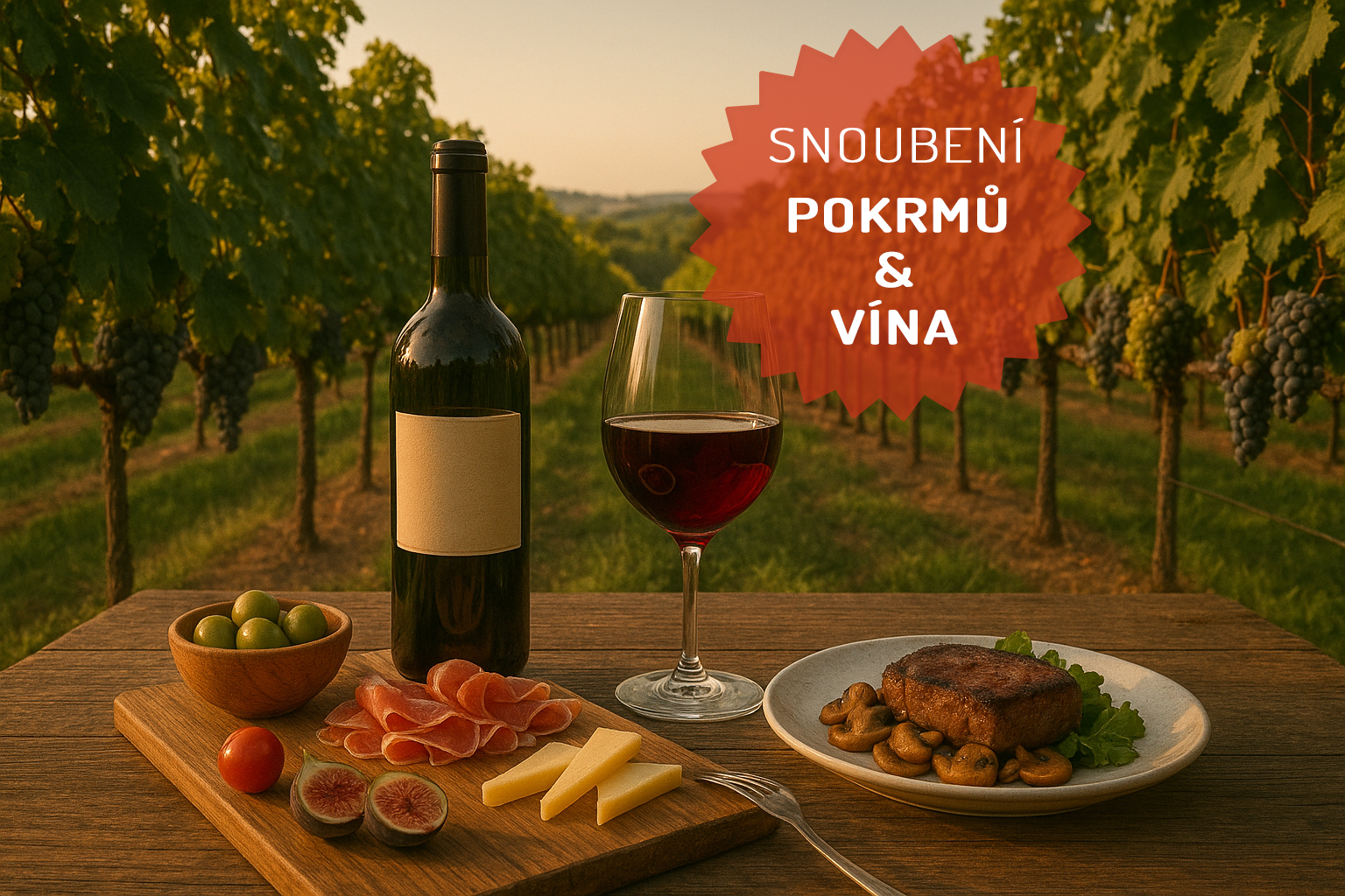 Snoubení jídla a vína